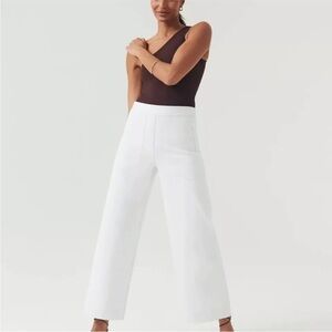SPANX On-the-Go Wide Leg Pant White
